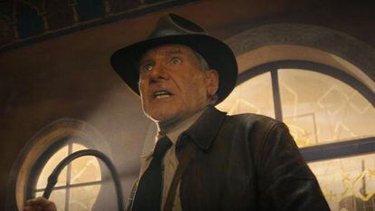 Una imagen del tráiler de 'Indiana Jones and the Dial of Destiny'