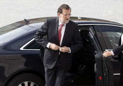 Mariano Rajoy, a su llegada al Congreso de la Empresa Familiar.