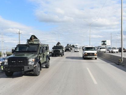 Fuerzas Especiales del Ejército en un convoy, en Reynosa (Esyado de Tamaulipas), el 4 de enero.