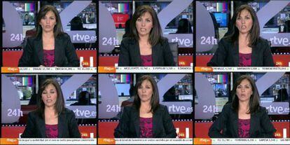 Capturas de pantalla de los informativos 24 horas de TVE.