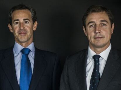 Beltr&aacute;n Parag&eacute;s (consejero delegado), &Aacute;lvaro Guzm&aacute;n(director de inversiones) y Fernando Bernad (subdirector de inversiones) de la gestora AzValor.  