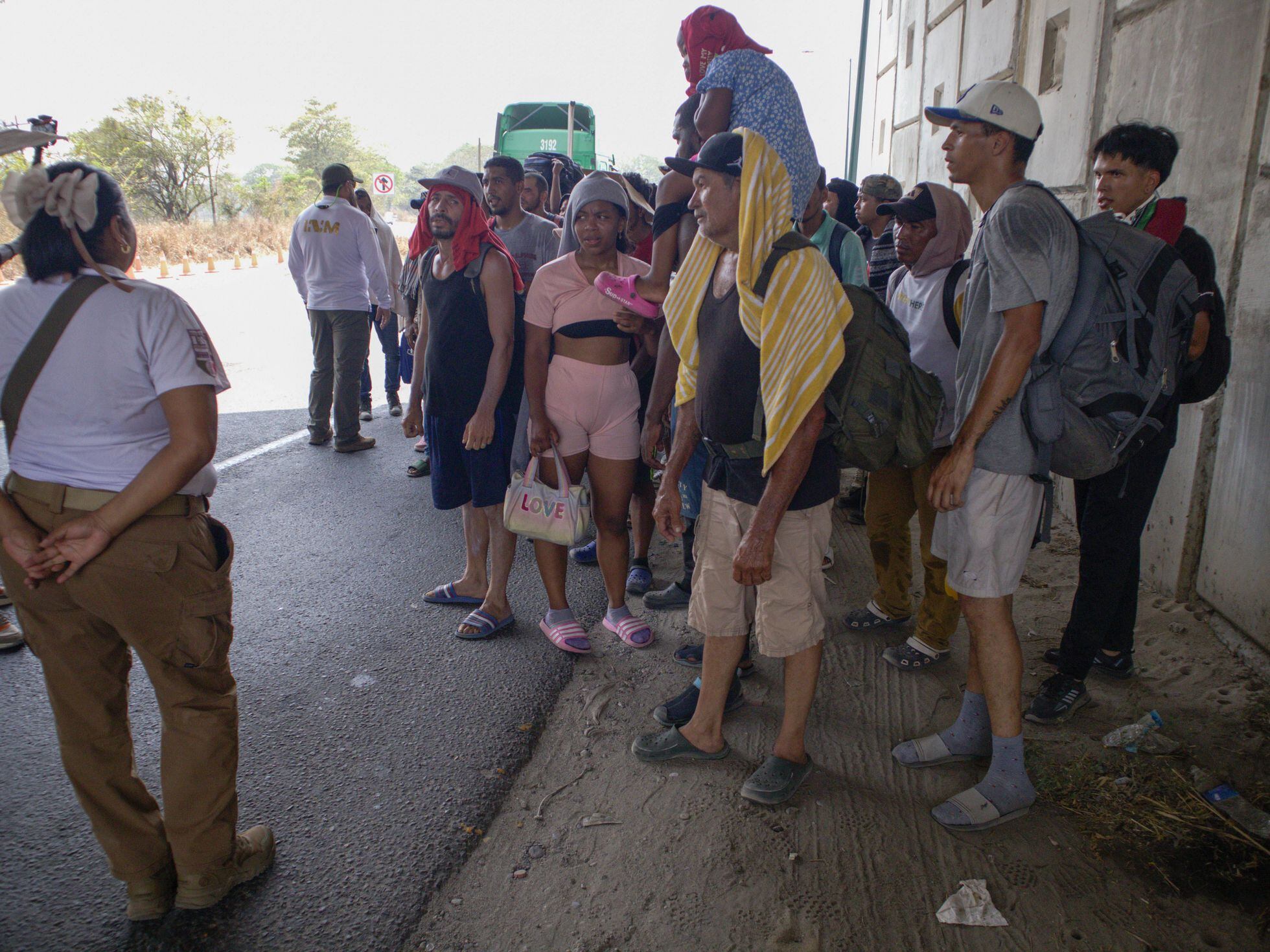 Caravana de migrantes en Tapachula