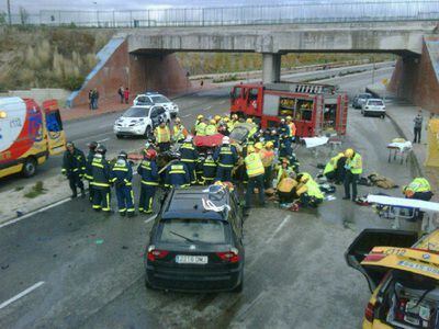 El accidente en la avenida Ventisquero de la Condesa.