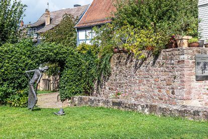 The garden of the house in Steineau an der Strasse in which the Grimm family lived between 1791 to 1796.