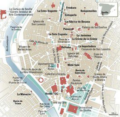 Mapa de Sevilla
