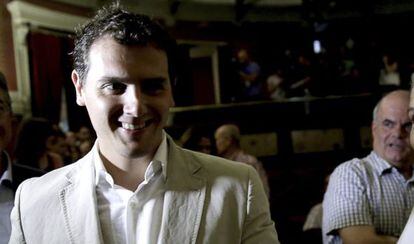 Albert Rivera, en Madrid, ante Carlos Gorriarán, de UPyD.
