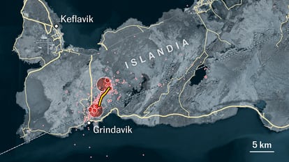 Los datos de cientos de seísmos que explican la erupción en el suroeste de Islandia