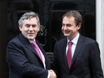 Gordon Brown y José Luis Rodríguez Zapatero