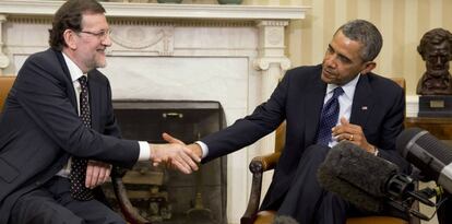 Mariano Rajoy y Barack Obama, en la Casa Blanca en enero de 2014.