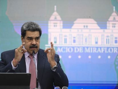 El presidente de Venezuela, Nicolás Maduro, durante una conferencia en Caracas, el 30 de noviembre de 2022.