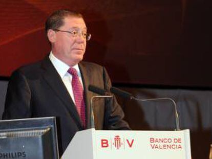 Domingo Parra, en la junta de accionistas de Banco de Valencia de 2010. 