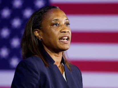 Laphonza Butler, la nueva senadora de California, en un evento de la organización Emily’s List en junio pasado.