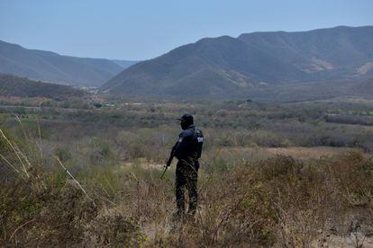 Un agente de la policía estatal de Colima en una fotografía del 26 de abril de 2022.