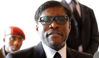 'Teodorín' Obiang, en Mbini-Rio Benito (Guinea Ecuatorial).