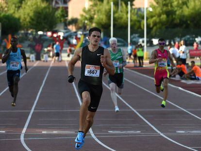 Bruno Hortelano, en su primera carrera de 100 metros en 25 meses.