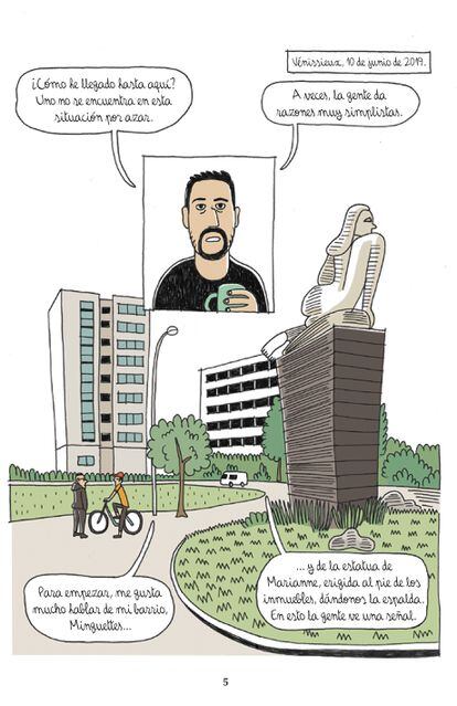 Fragmento del cómic 'El día que conocí a Bin Laden'.