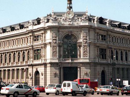 Imagen de sede central del Banco de España, en la plaza de Cibeles. 