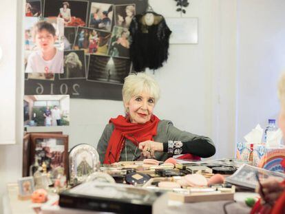 Concha Velasco en su camerino del Teatro La Latina.