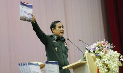 El general golpista tailand&eacute;s, durante un discurso a principios de mes