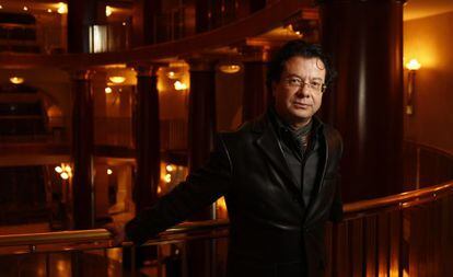 El compositor Mauricio Sotelo en el Teatro Real de Madrid.