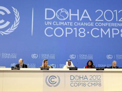 Ceremonia de apertura de la Cumbre del Clima de Naciones Unidas en Doha.