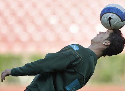 Cristiano Ronaldo, en un entrenamiento con la selección portuguesa