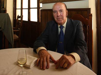 El humorista Chiquito de la Calzada en el restaurante Chinitas de Málaga.