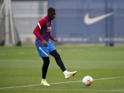 Dembélé entró en la convocatoria de Barjuan para el duelo en Kiev.