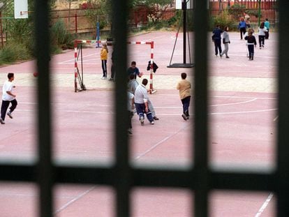 Alumnos del instituto La Arboleda, en Alcorcón (Madrid). 