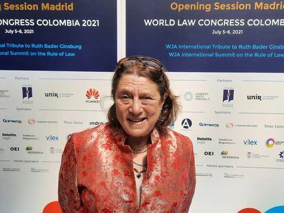 Jane C. Ginsburg viajó a Madrid para recoger el homenaje a su madre de manos de la World Jurist Association