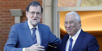 Mariano Rajoy con Antonio Costa, primer ministro de Portugal.