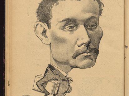 Caricatura de Pérez Galdós.