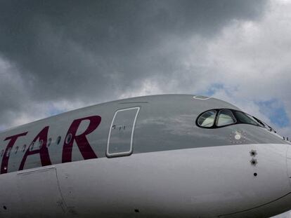 Uno de los A350 de Qatar Airways.