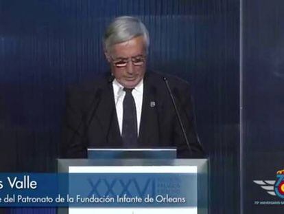 Elogios a José Antonio en la intervención de Carlos Valle en la gala de entrega de los premios Ejército del Aire.