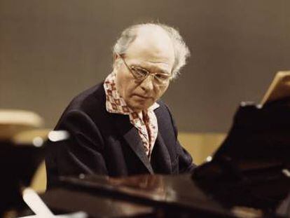 Olivier Messiaen, en 1975. 