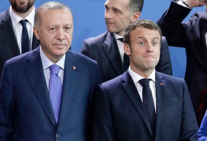 Los presidentes Recep Tayyip Erdogan y Emmanuel Macron en una imagen de archivo