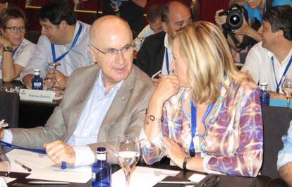 Josep Antoni Duran Lleida y Joana Ortega, este sábado, en el consejo nacional de Unió.