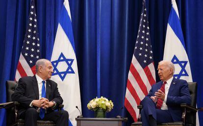 El presidente de EE UU, Joe Biden, mantiene un encuentro con el primer ministro israelí, Benjamin Netanyahu, este miércoles en Nueva York.