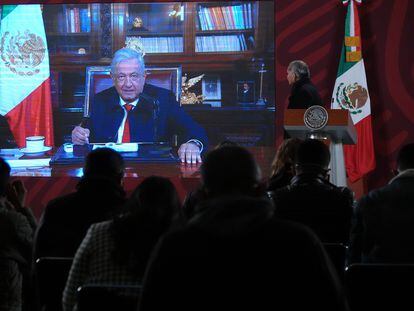 López Obrador, en un mensaje grabado tras enfermarse de covid-19, el 11 de enero de 2022.