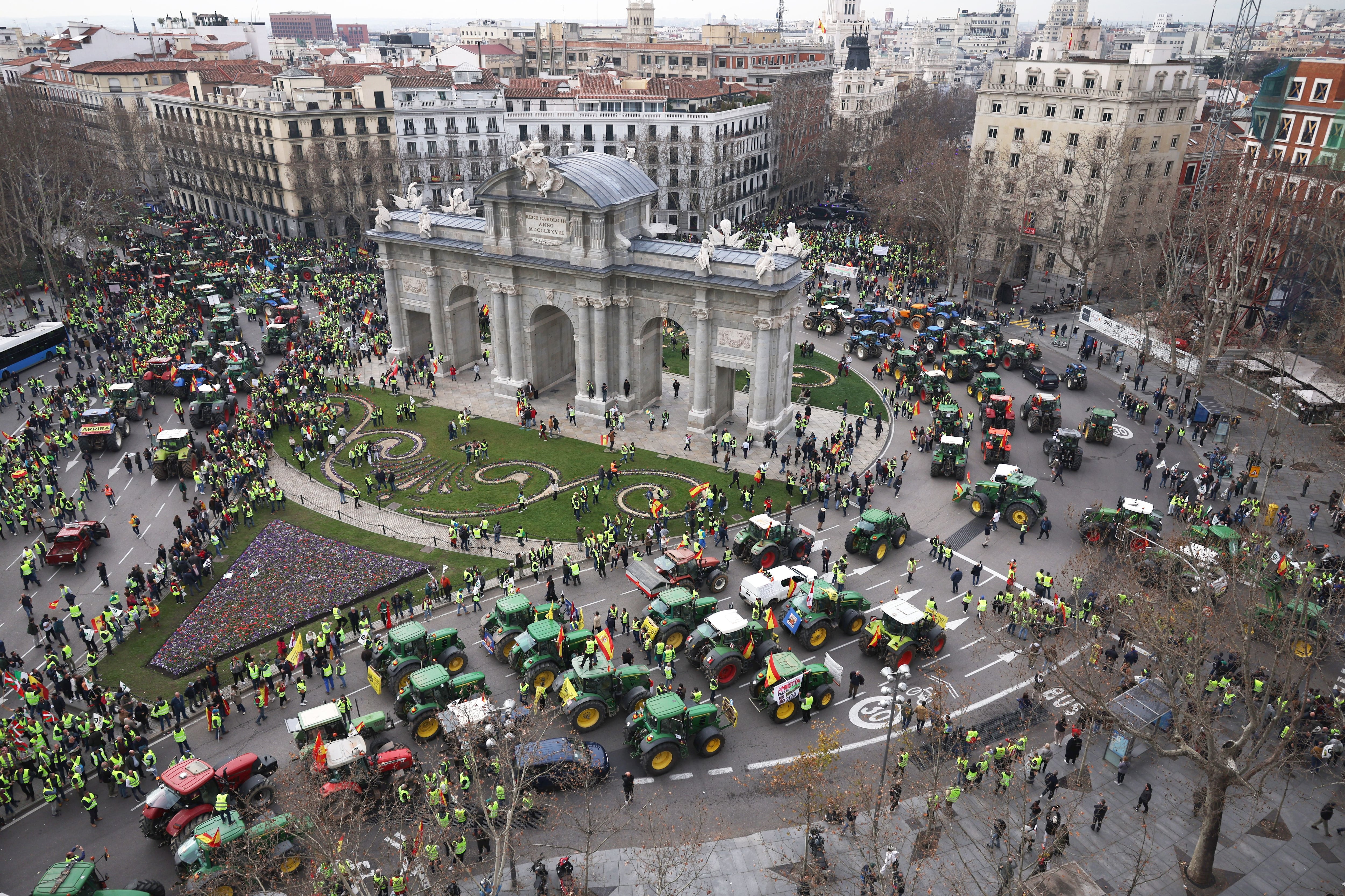 Protesta de agricultores en Madrid