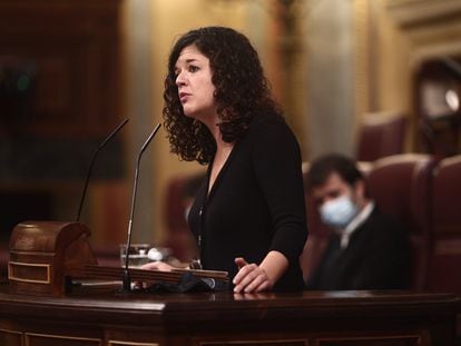 Sofía Castañón interviene durante una sesión plenaria en el Congreso en 2020.