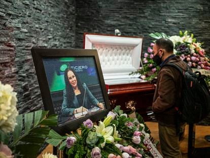 Funeral de Lourdes Maldonado en Tijuana, en el Estado de Baja California, el 26 de enero de 2022.
