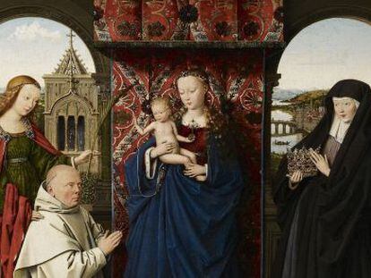 'La Virgen y el Niño con santos y un donante cartujo', de Jan van Eyck.