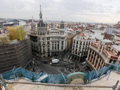 Vista panorámica de la ciudad desde la plaza de Canalejas.