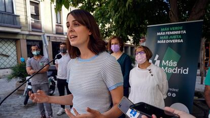 La portavoz municipal de Más Madrid, Rita Maestre, en la presentación del plan Crece Madrid Central, este jueves.