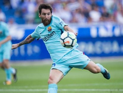 Messi marca el segon del Barcelona.