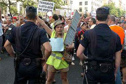 Manifestación de afectados por la estafa de Afinsa y Fórum Filatélico el sábado pasado en Madrid.