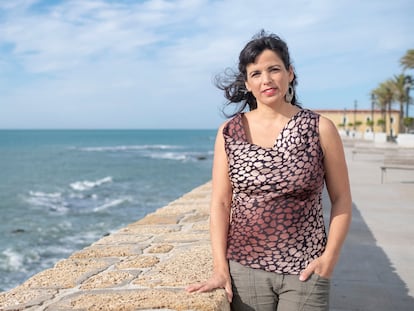 La ex coordinadora de Podemos en Andalucía, Teresa Rodríguez, en Cádiz.