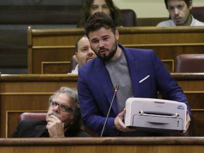 El portavoz adjunto de ERC en el Parlamento ha criticado los registros que la Guardia Civil ha practicado en Cataluña