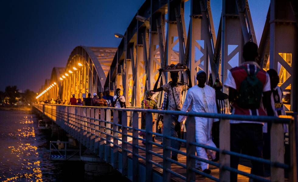 El puente de Faidherbe, en Saint Louis (Senegal).